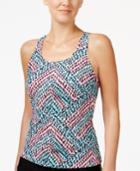 Go By Gossip Road Warrior Printed Racerback Tankini Top Women's Swimsuit