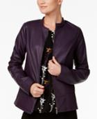 Alfani Faux-leather Moto Jacket, Created For Macy's