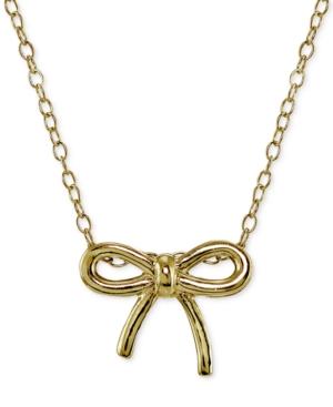 Giani Bernini 18k Gold-plated Sterling Silver Bow Pendant Necklace, Only At Macy's