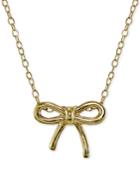 Giani Bernini 18k Gold-plated Sterling Silver Bow Pendant Necklace, Only At Macy's