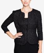 Alex Evenings Sequined Textured Jacket & Shell