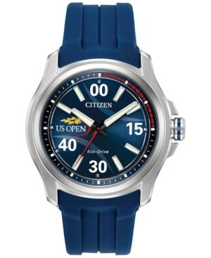 Citizen Unisex Us Open Series Blue Strap Watch & Interchangeable Blue/red Nato Strap 43mm Aw2010-01l
