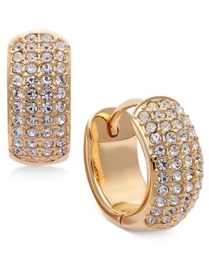 Danori Gold-tone Pave Hoop Earrings