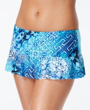 Kenneth Cole Reaction Multi-print Skirted Swim Bottom Women's Swimsuit