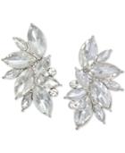 Jewel Badgley Mischka Silver-tone Crystal Stud Earrings