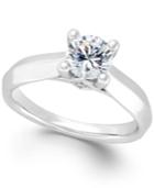 Certified Diamond Solitaire Engagement Ring In 14k White Or Yellow Gold (1 Ct. T.w.)