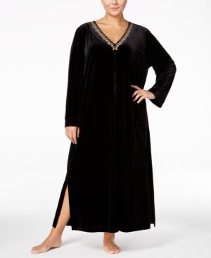 Thalia Sodi Plus Size Scroll-trimmed Zip-front Caftan, Only At Macy's