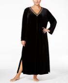 Thalia Sodi Plus Size Scroll-trimmed Zip-front Caftan, Only At Macy's