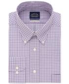 Eagle Men's Big Classic-fit Stretch Collar Non-iron Check Dress Shirt