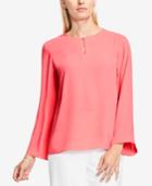 Vince Camuto Bell-sleeve Keyhole Top