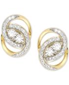 Wrapped In Love Diamond Oval-link Earrings (1/2 Ct. T.w.) In 14k Gold
