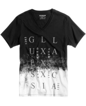 Guess Men's Noir Ombre Logo-print V-neck T-shirt