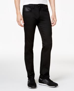 Armani Exchange Men's Straight-fit Black Jeans