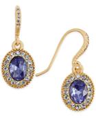 Charter Club Gold-tone Pave & Blue Stone Drop Earrings, Only At Macy's