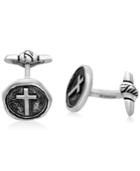 Effy Men's Cross Cuff Links In Sterling Silver