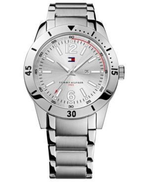 Tommy Hilfiger Watch, Men's Silver-tone Bracelet 42mm 1790865