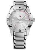 Tommy Hilfiger Watch, Men's Silver-tone Bracelet 42mm 1790865