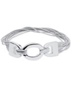 Nine West Silver-tone Multi-layer Stretch Bracelet