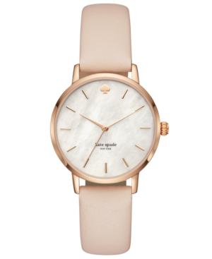 Kate Spade New York Women's Metro Vachetta Leather Strap Watch 34mm