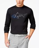 Greg Norman For Tasso Elba Big Shark Long-sleeve T-shirt, Only At Macy's