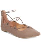 Material Girl Ibby Lace-up Flats, Only At Macy's Women's Shoes