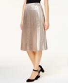 Tommy Hilfiger Metallic Pleated Skirt, Created For Macy's