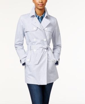 Tommy Hilfiger Belted Oxford-striped Trenchcoat