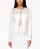 Calvin Klein Faux-leather-trim Jacket