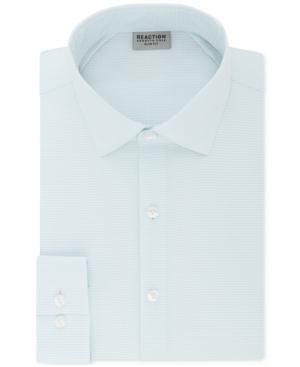 Kenneth Cole Reaction Men's Techni-cole Slim-fit Three-way Stretch Performance Check Dress Shirt