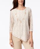Alfred Dunner La Dolce Vita Asymmetrical Necklace Top