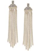 Thalia Sodi Gold-tone Crystal & Chain Tassel Linear Drop Earrings, Created For Macy's