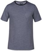 Hurley Men's Beach Break Crew Micro-stripe Pocket T-shirt