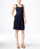 Inc International Concepts Sleeveless Denim A-line Dress, Only At Macy's