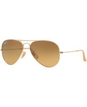 Ray-ban Polarized Sunglasses, Rb3025 58 Aviator