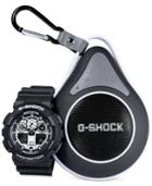 G-shock Men's Analog-digital Black Resin Strap Watch With Bluetooth Waterproof Speaker Gift Set 55x51mm Ga100bw-1abt, A Macy's Exclusive