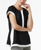 Alfani Colorblocked Boxy Top, Only At Macy's