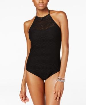 Hula Honey Crochet High-neck One-piece Swimsuit Women's Swimsuit