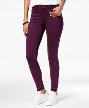 Black Daisy Juniors' Billie Released-hem Skinny Jeans
