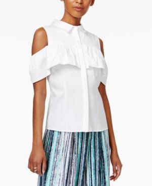 Bar Iii Ruffled Off-the-shoulder Blouse, Only At Macy's