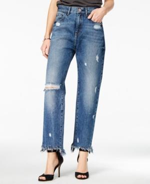M1858 Frida Ripped Bergan Wash Wide-leg Jeans