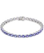 Tanzanite Tennis Bracelet (15 Ct. T.w.) In Sterling Silver, Created For Macy's
