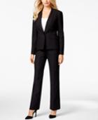 Le Suit One-button Striped Pantsuit