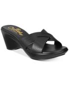 Callisto Dimple Platform Wedge Sandals Women's Shoes