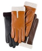 Charter Club Leather Gloves With Knit Cuff Gloves