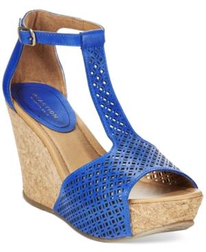 Kenneth Cole Women's Sole Tan Platform Wedge Sandals Women's Shoes