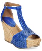 Kenneth Cole Women's Sole Tan Platform Wedge Sandals Women's Shoes