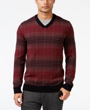 Alfani Men's V-neck Pattern Sweater, Only At Macy's