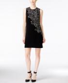 Calvin Klein Sleeveless Floral Laser-cut Sheath Dress
