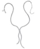 Inc International Concepts Silver-tone Crystal Lariat Necklace, Created For Macy's
