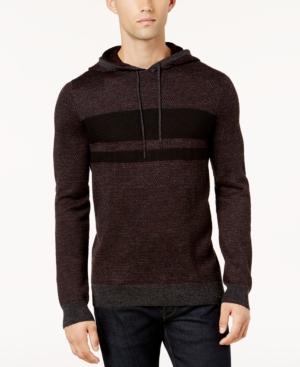 Calvin Klein Men's Chest Stripe Hooded Sweater